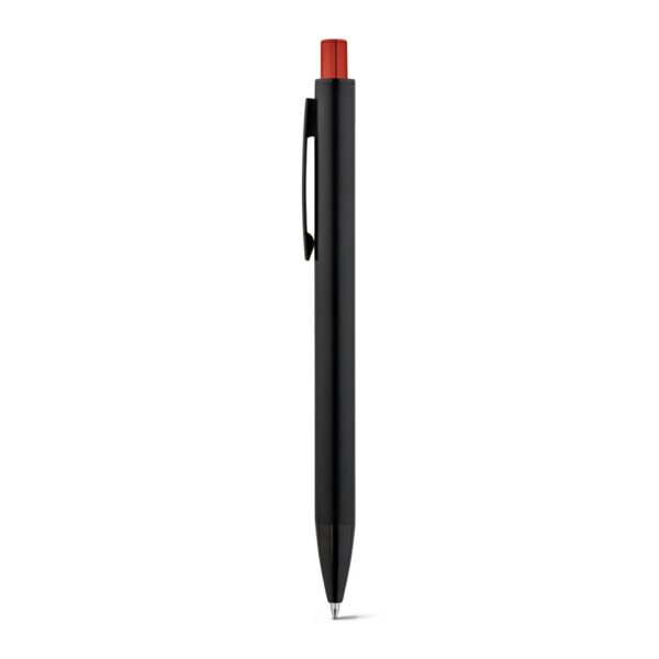 JOAN. Hliníkové guľôčkové pero s matným povrchom - Červená