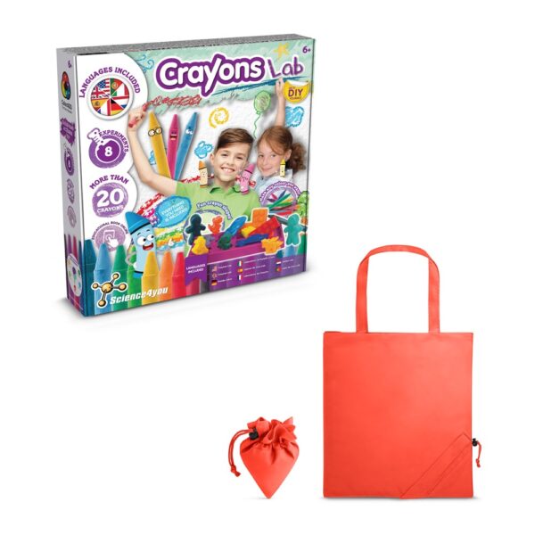 Crayon Factory Kit II. Vzdelávacia hra pre deti dodávané so skladacou darčekovou taškou 190t - Červená