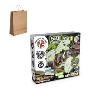 2 in 1 Fossil Excavation Kit III. Vzdelávacia hra pre deti dodáva sa s darčekovou taškou z kraftového papiera (115 g/m²)