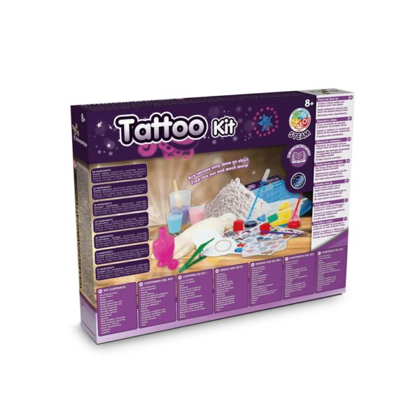 Tattoo Factory Kit II. Vzdelávacia hra pre deti dodáva sa s darčekovou taškou z kraftového papiera (100 g/m²)