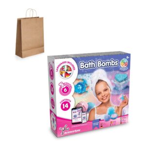 Bath Bombs Kit III. Vzdelávacia hra pre deti dodáva sa s darčekovou taškou z kraftového papiera (115 g/m²)