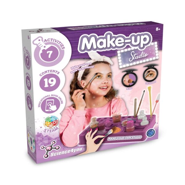 Makeup Studio Kit IV. Vzdelávacia hra pre deti dodáva sa s darčekovou taškou z kraftového papiera (115 g/m²) - Prírodná