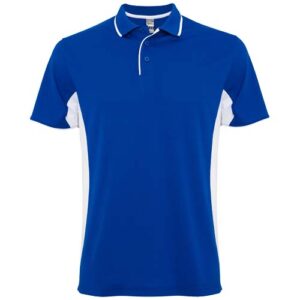 Montmelo unisex športová polokošeľa s krátkym rukávom - Kráľovská modrá / Biela, 3XL