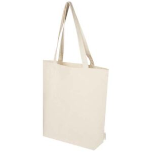 Orissa 180 g/m² organick wide bottom tote bag 11L - Prírodné