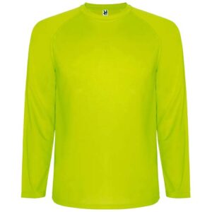 Pánske športové tričko Montecarlo s dlhým rukávom - Fluorescenčná žltá, 2XL