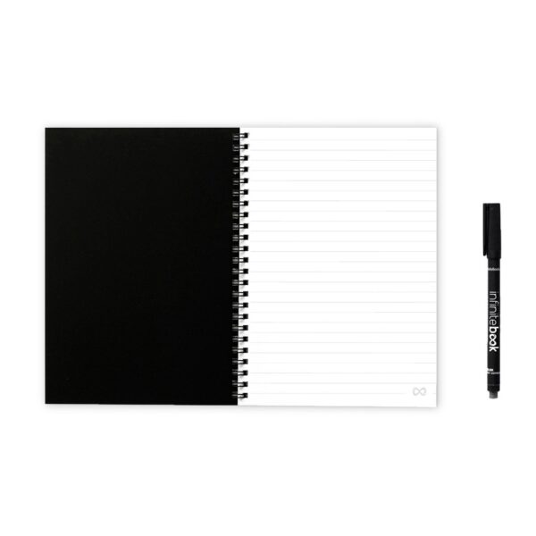 INFINITEBOOK LINED A5. A5 Infinitebook with flexible cover and 15 lined whiteboard pages