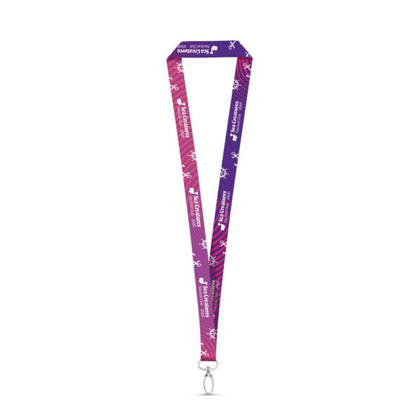 MANILA. Polyesterový sublimačný lanyard s karabínou