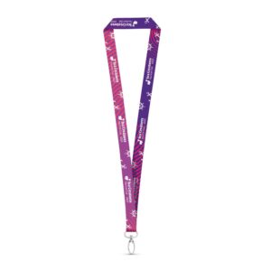 MANILA. Polyesterový sublimačný lanyard s karabínou